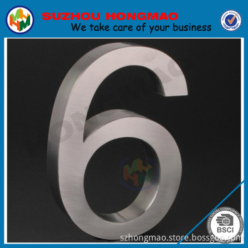 Top quality 3D stainless steel house numbers